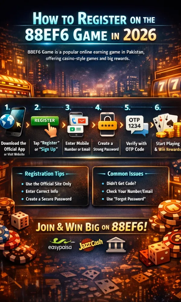 Register on 88EF6 Game